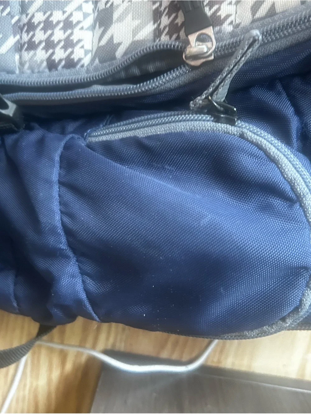 Under Armour Navy Blue and Gray Men's Backpack with Houndstooth Accents